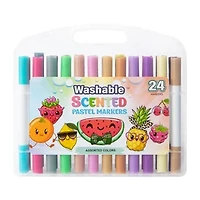 Washable Scented Pastel Markers 24-Count