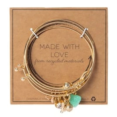 Made With Love Recycled Material Bracelets 3-Piece Set