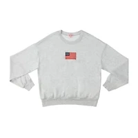 Juniors USA Crew Neck Graphic Sweatshirt