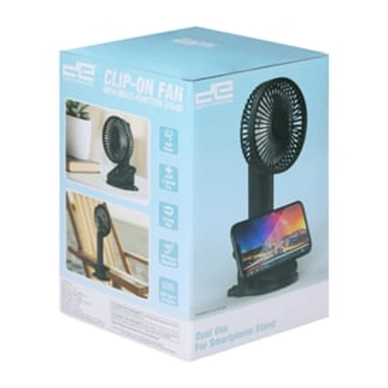 Clip-On Fan With Multi-Function Stand