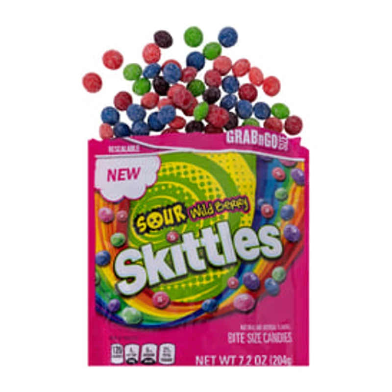 Skittles® Sour Wild Berry Grab N Go Bite Sized Candies 7.2oz