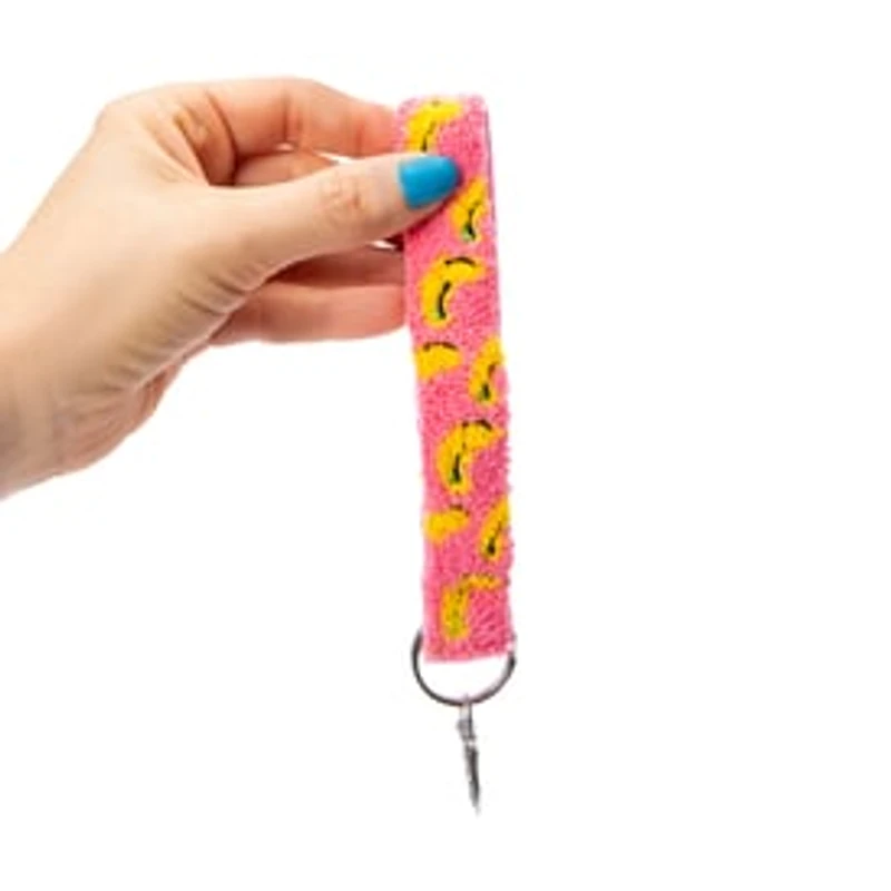 Tufted Wristlet With Keyring