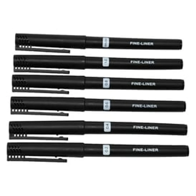 6-Count Artist Pens Set - Black ink
