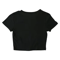 Black V-Neck Active Top With Front Knot