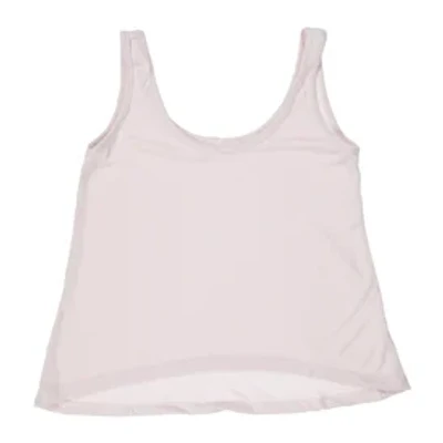 Juniors Pink Hacci Tank Top - Larege