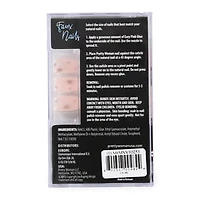 Pretty Woman Faux Nails Set - Pink With Silver Stars