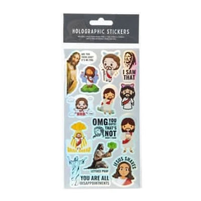 Holographic Jesus Stickers 4-Sheets