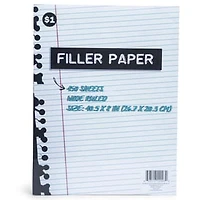 Wide Ruled Filler Paper 150 Sheets