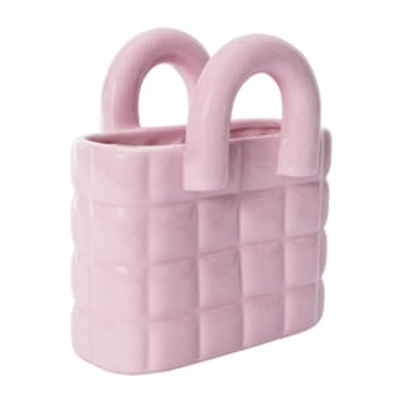 Cermaic Pink Purse Vase