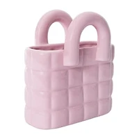 Cermaic Pink Purse Vase