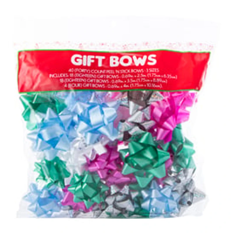Peel N' Stick Gift Bows 40-Count