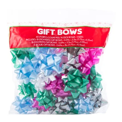 Peel N' Stick Gift Bows 40-Count
