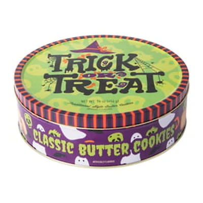 Halloween Trick Or Treat  Traditional Style Butter Cookies Tin 16oz