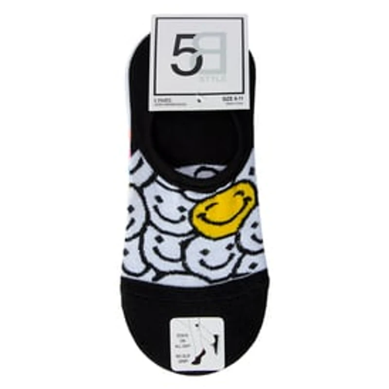 Ladies No-Show Liner Socks 5-Pack