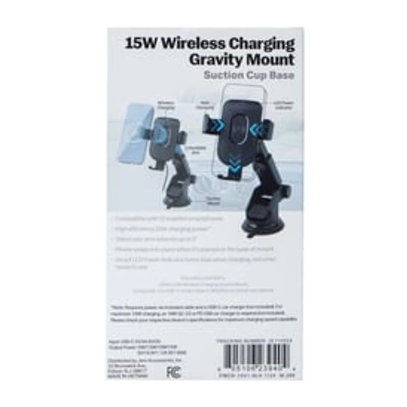 15W Wireless Charging Gravity Mount