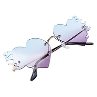 Ladies Gradient Flame Heart Sunglasses