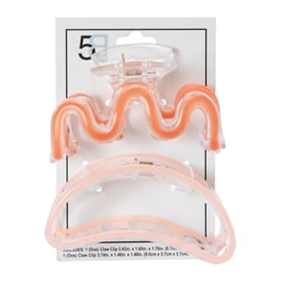 Graphic Line Claw Clips 2-Count