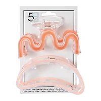 Graphic Line Claw Clips 2-Count