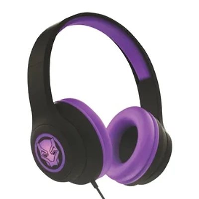 Marvel LED Wired Headphones - Black Panther