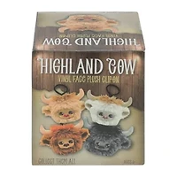 Highland Cow Vinyl Face Plush Clip-On (Styles May Vary)