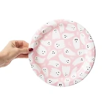 Halloween Pink Ghost Plate 10in 16-Count