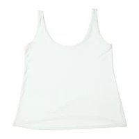 Juniors White Hacci Tank Top