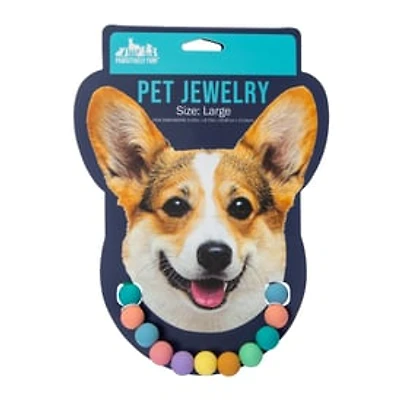 Rainbow Bead Pet Jewelry - Large