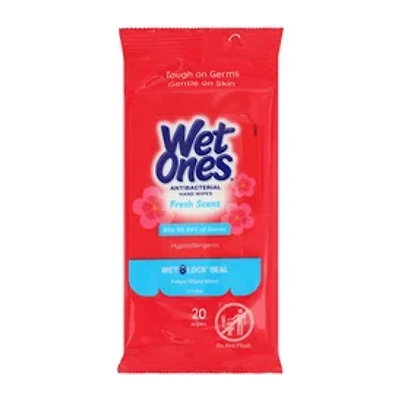 Wet Ones® Antibacterial Hand Wipes 20-Pack