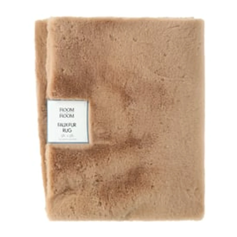 Rabbit Faux Fur Area Rug 3ft x 5ft