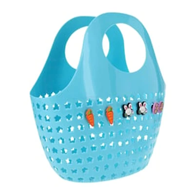 Plastic Basket With Charms 13.7in x 12.9in