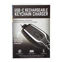 1,000mAh USB-C Rechargeable Keychain Charger