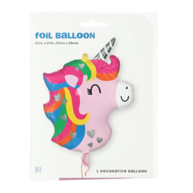 INFLATED Unicorn Shaped Balloon 28in