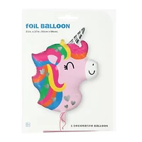 INFLATED Unicorn Shaped Balloon 28in