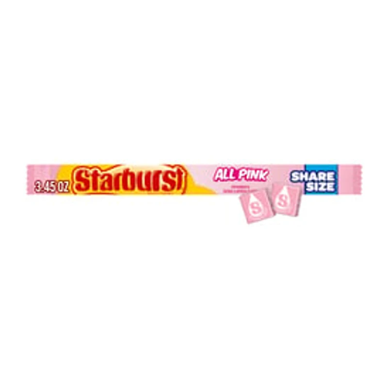 STARBURST All Pink Fruit Chews Chewy Candy, Sharing Size, 3.45 oz Bag