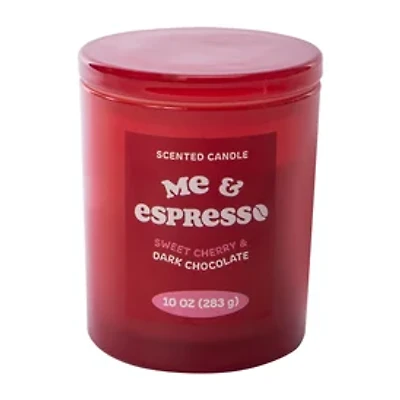 Me & Espresso Sweet Cherry & Dark Chocolate Scented Candle 10oz