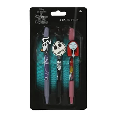 Disney Tim Burton's The Nightmare Before Christmas Pens 3-Count