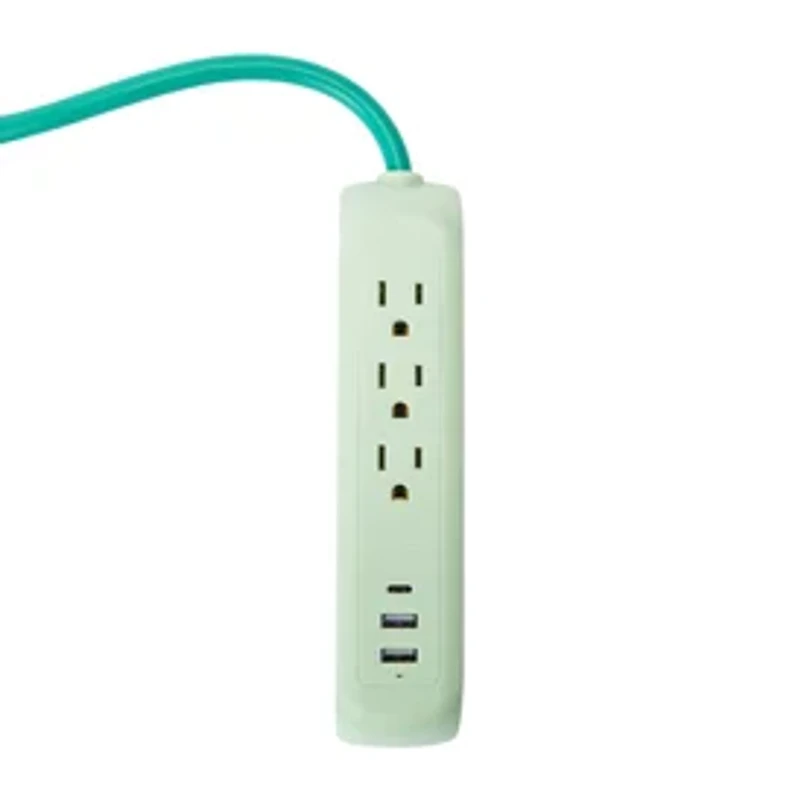 Power Strip W/ 3 outlet & 2 USB-A 1 USB-C Port