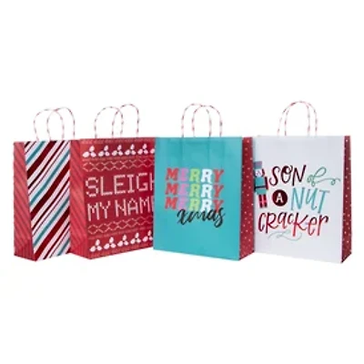 Large Kraft Gift Bag 4-count