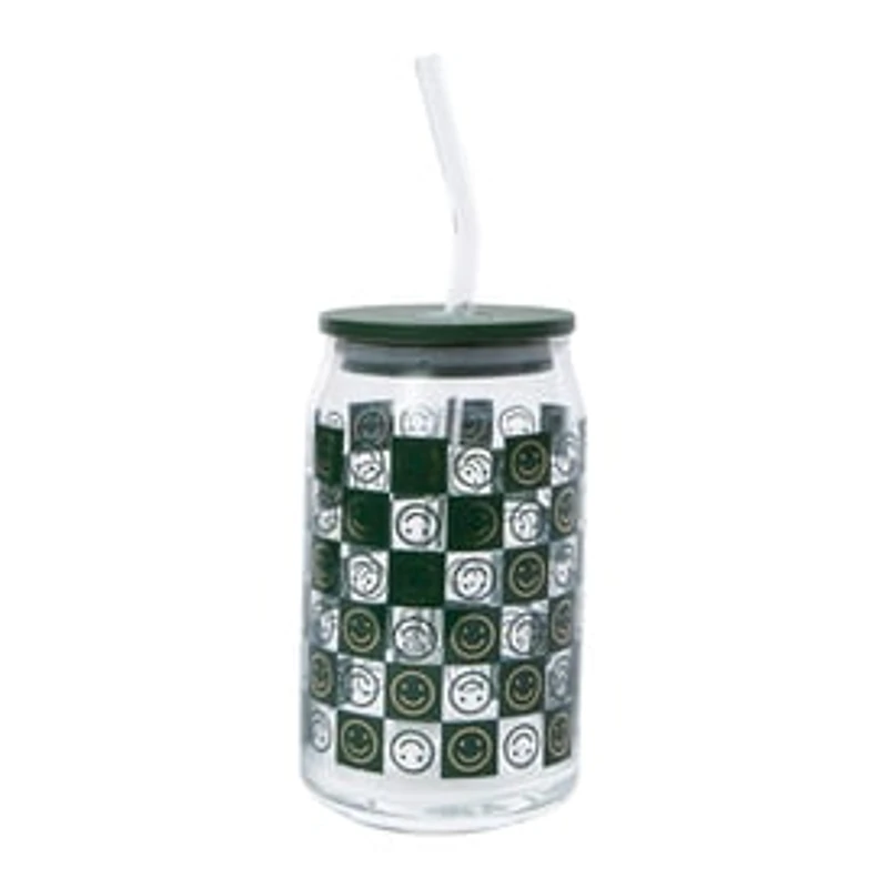 Glass Sipper Tumbler With Bamboo Lid 20oz