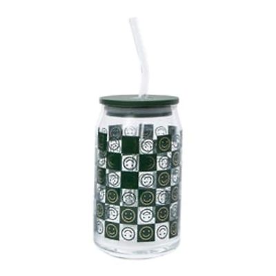 Glass Sipper Tumbler With Bamboo Lid 20oz