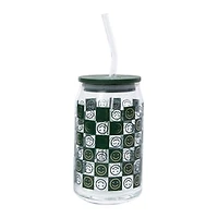 Glass Sipper Tumbler With Bamboo Lid 20oz