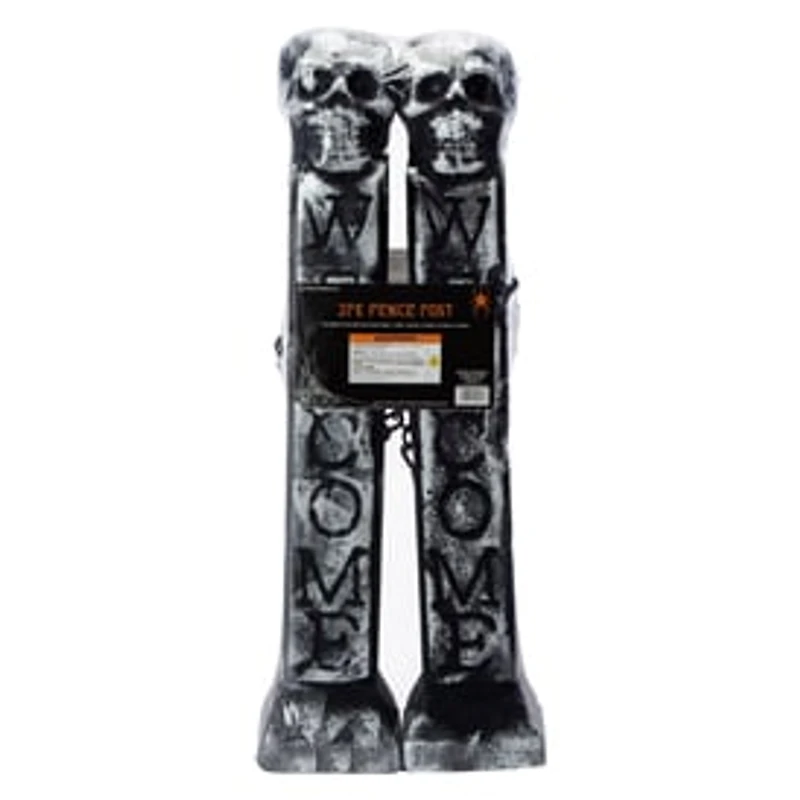 LED Fence Post Halloween Decor 2-Count