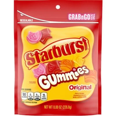 Starburst® Original Gummies Grab N Go Resealable Bag 8oz