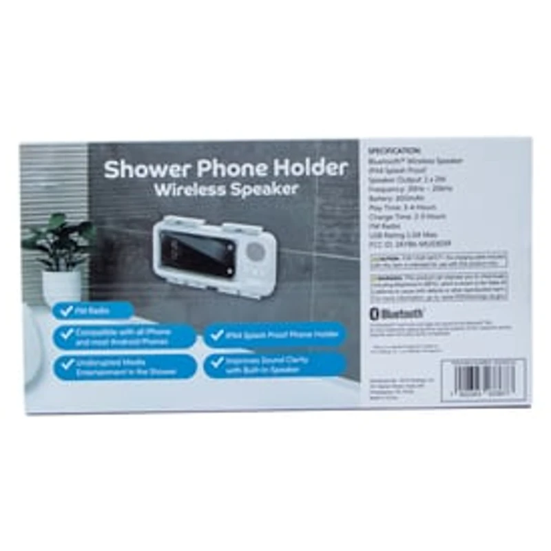 Shower Phone Holder Wireless Speaker