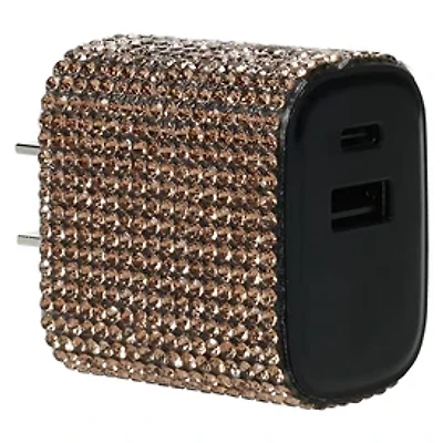 USB-A & USB-C Bling Dual Wall Charger 3.1 Amp