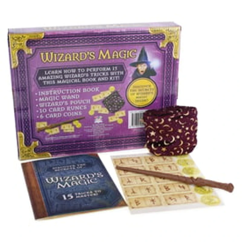 The Book Of Wizard's Magic Kit w/ 15 Magic Tricks