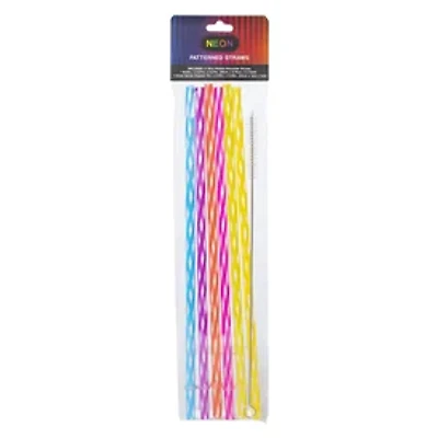 Patterned Straws 6-Count
