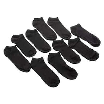 Mens Black Low-Cut Socks 10-Pack