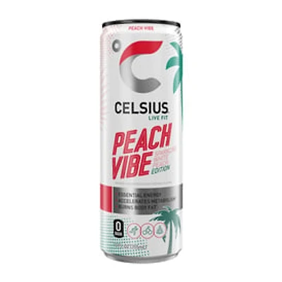 Celsius® Peach Vibe Energy Drink 12oz