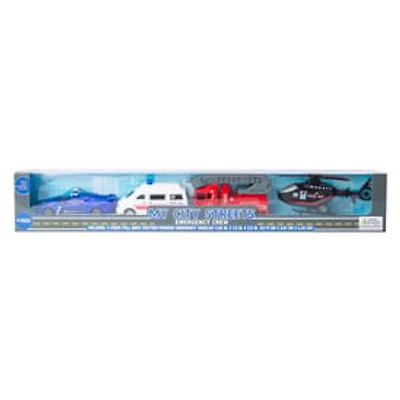 My City Streets Emergency Friction Vehicles 4-Count